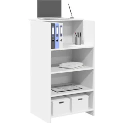 VIDAXL - Bureau de réception blanc 55x50x103,5 cm bois d'ingénierie