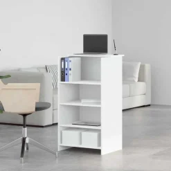 VIDAXL - Bureau de réception blanc 55x50x103,5 cm bois d'ingénierie