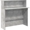 VIDAXL - Bureau de réception gris béton 100x50x103,5cm bois d'ingénierie