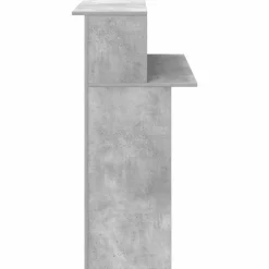 VIDAXL - Bureau de réception gris béton 100x50x103,5cm bois d'ingénierie
