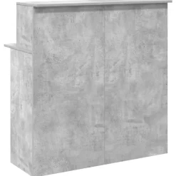 VIDAXL - Bureau de réception gris béton 100x50x103,5cm bois d'ingénierie