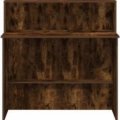 VIDAXL - Bureau de réception chêne fumé 100x50x103,5cm bois d'ingénierie