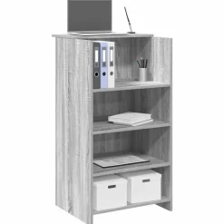 VIDAXL - Bureau de réception sonoma gris 55x50x103,5 cm bois ingénierie