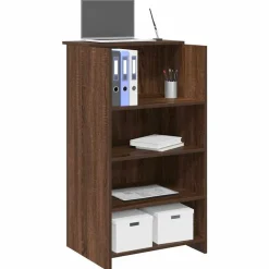VIDAXL - Bureau de réception chêne brun 55x50x103,5 cm bois d'ingénierie