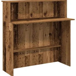 VIDAXL - Bureau de réception vieux bois 100x50x103,5cm bois d'ingénierie