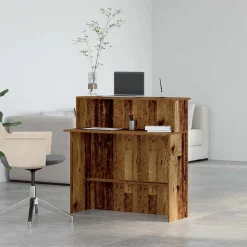 VIDAXL - Bureau de réception vieux bois 100x50x103,5cm bois d'ingénierie