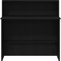 VIDAXL - Bureau de réception noir 100x50x103,5 cm bois d'ingénierie