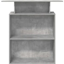 VIDAXL - Bureau de réception gris béton 100x40x104 bois d'ingénierie