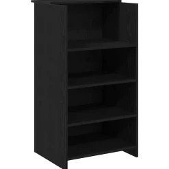 VIDAXL - Bureau de réception noir 55x50x103,5 cm bois d'ingénierie