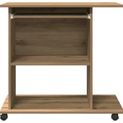 VIDAXL - Bureau d'ordinateur chêne artisanal 80x50x75 cm bois ingénierie