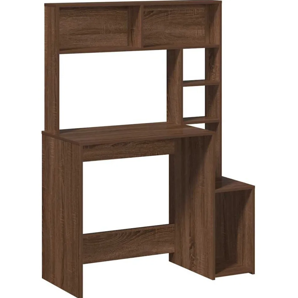 VIDAXL - Bureau et étagères chêne marron 100x45x140 cm bois d'ingénierie