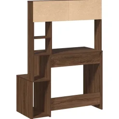 VIDAXL - Bureau et étagères chêne marron 100x45x140 cm bois d'ingénierie