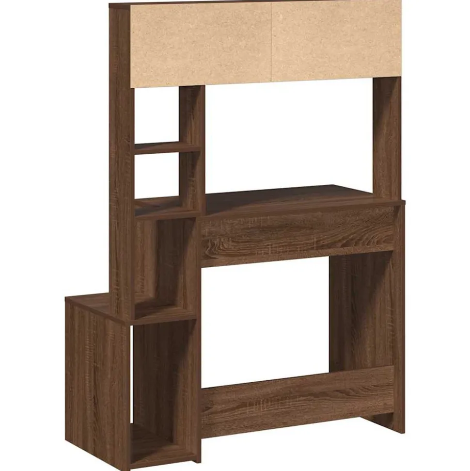 VIDAXL - Bureau et étagères chêne marron 100x45x140 cm bois d'ingénierie