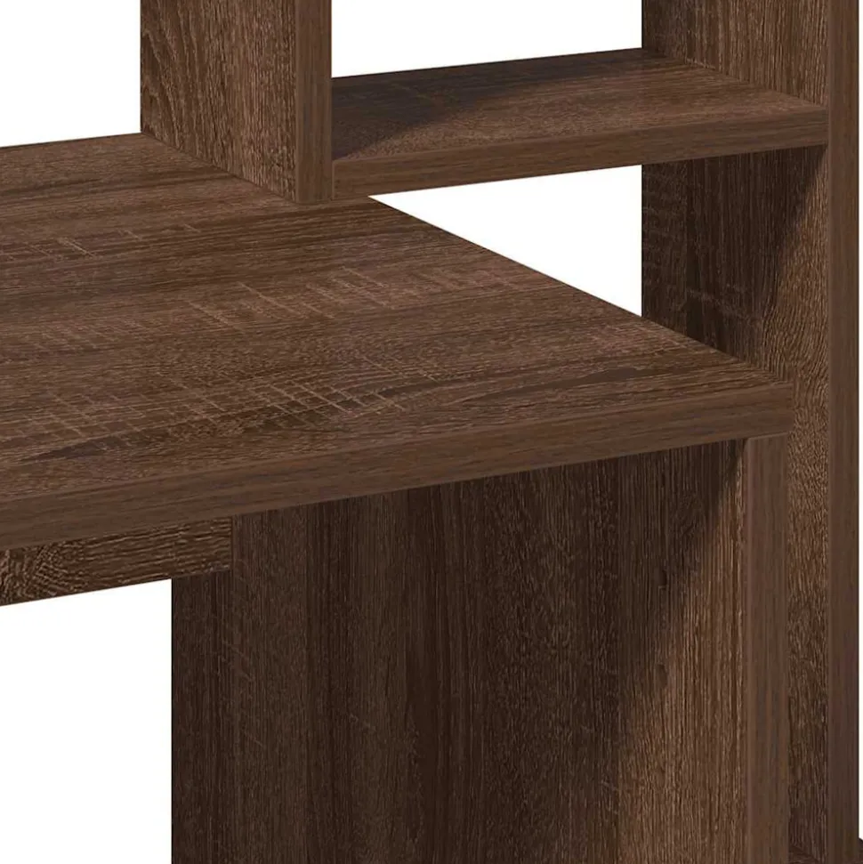 VIDAXL - Bureau et étagères chêne marron 100x45x140 cm bois d'ingénierie