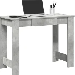 VIDAXL - Bureau gris béton 100x45x75 cm bois d'ingénierie