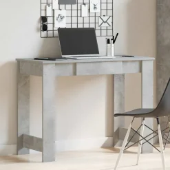 VIDAXL - Bureau gris béton 100x45x75 cm bois d'ingénierie