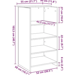 VIDAXL - Bureau réception chêne sonoma 55x50x103,5 cm bois d'ingénierie