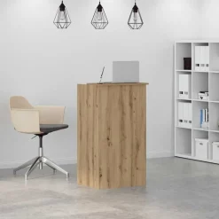 VIDAXL - Bureau réception chêne artisanal 55x50x103,5 cm bois ingénierie