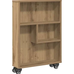 VIDAXL - Chariot de rangement étroit chêne artisanal bois d'ingénierie