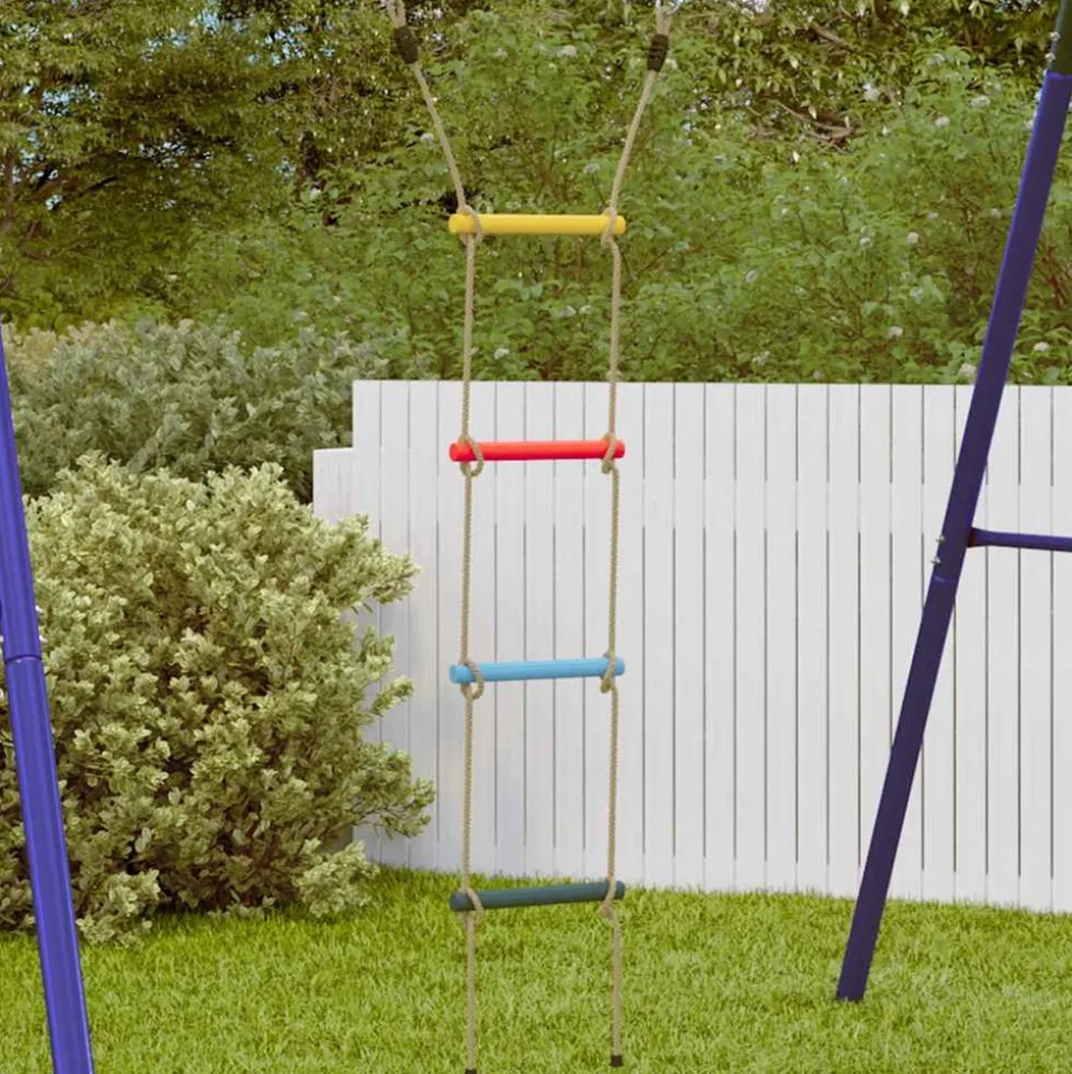 VIDAXL - Échelle de corde pour enfants avec 4 échelons multicolore