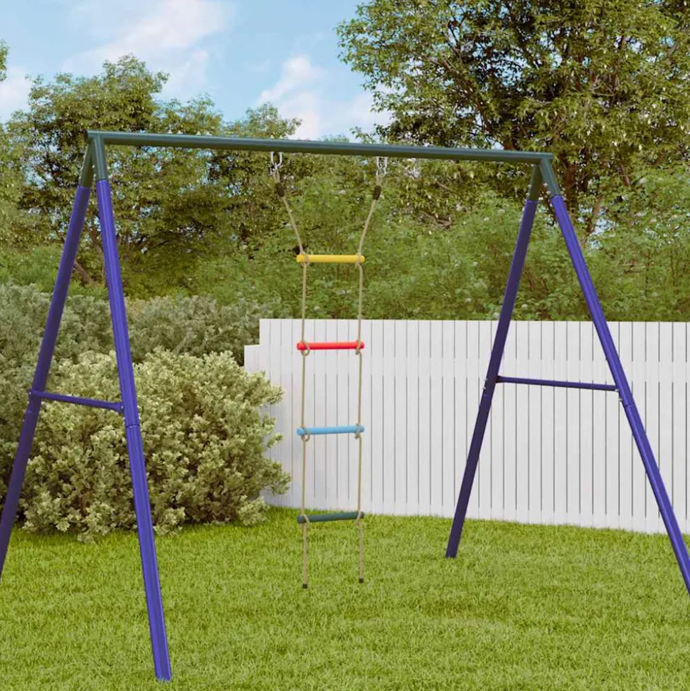 VIDAXL - Échelle de corde pour enfants avec 4 échelons multicolore