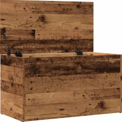 VIDAXL - Coffre de rangement vieux bois 84x42x46 cm bois d'ingénierie