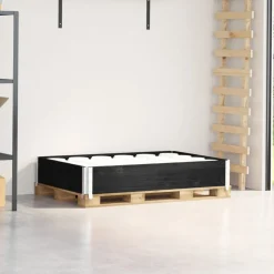 VIDAXL - Collier de palette noir 120x80 cm bois de pin solide