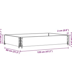 VIDAXL - Collier de palette noir 120x80 cm bois de pin solide