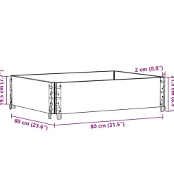 VIDAXL - Collier de palette noir 80x60 cm bois de pin solide