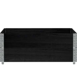 VIDAXL - Colliers de palette 2 pcs noir 100x100 cm bois de pin solide