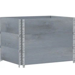 VIDAXL - Colliers de palette 3 pcs gris 80x60 cm bois de pin solide