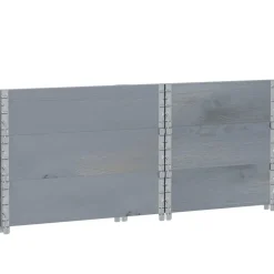 VIDAXL - Colliers de palette 3 pcs gris 80x60 cm bois de pin solide