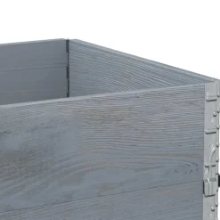 VIDAXL - Colliers de palette 3 pcs gris 80x60 cm bois de pin solide