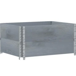 VIDAXL - Colliers de palette 2 pcs gris 80x60 cm bois de pin solide