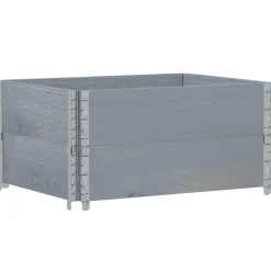 VIDAXL - Colliers de palette 2 pcs gris 80x60 cm bois de pin solide