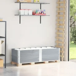 VIDAXL - Colliers de palette 2 pcs gris 150x50 cm bois de pin solide