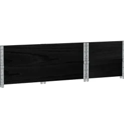 VIDAXL - Colliers de palette 2 pcs noir 100x50 cm bois de pin solide