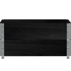 VIDAXL - Colliers de palette 2 pcs noir 80x60 cm bois de pin solide