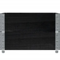 VIDAXL - Colliers de palette 2 pcs noir 80x60 cm bois de pin solide