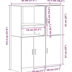 VIDAXL - Ensemble d'armoires de cuisine 2 pcs noir bois d'ingénierie