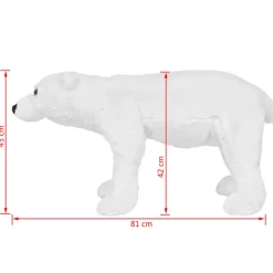 VIDAXL - Jouet en peluche ours polaire blanc xxl