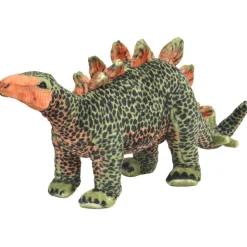 VIDAXL - Jouet en peluche dinosaure stegosaurus vert et orange xxl