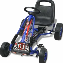 VIDAXL - Kart à pédale avec siège ajustable bleu