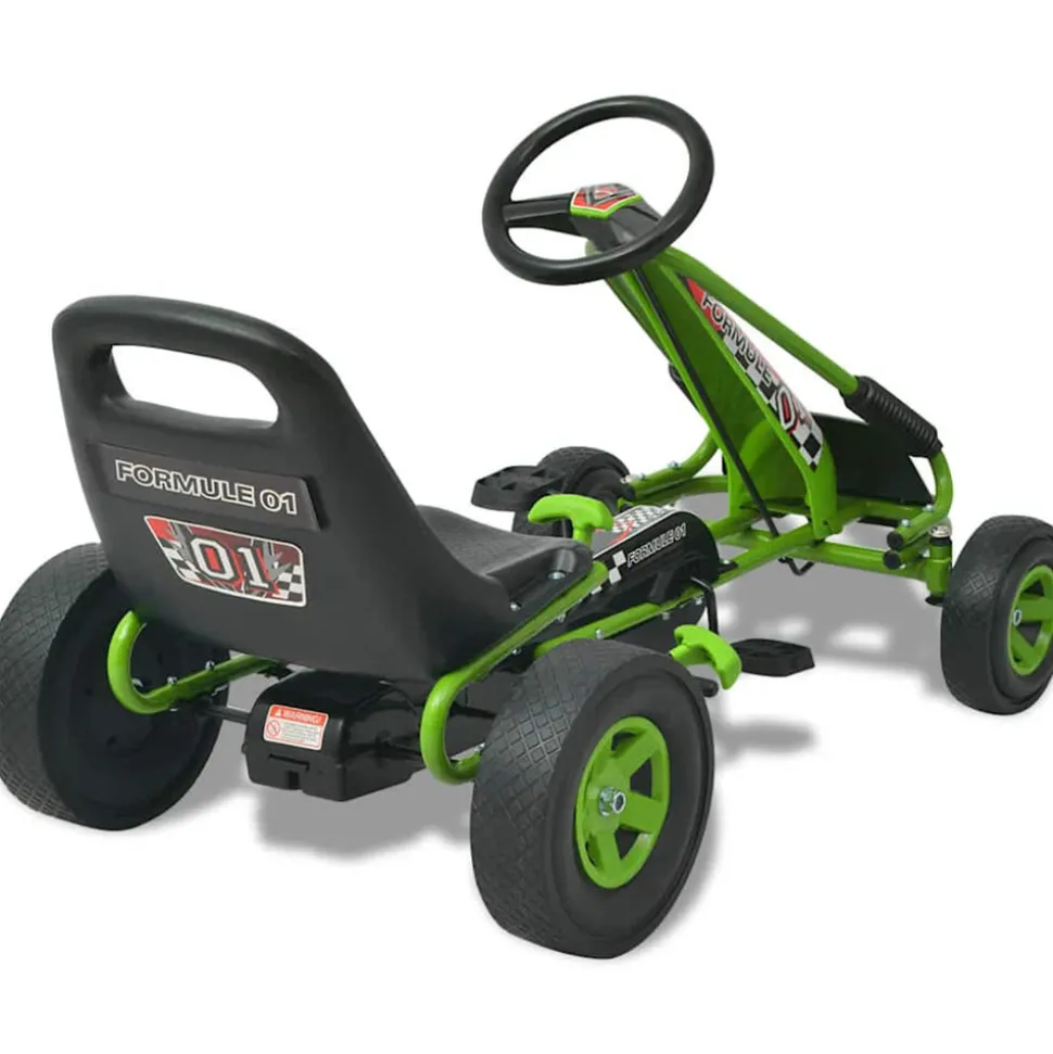VIDAXL - Kart à pédale avec siège ajustable vert