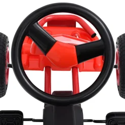 VIDAXL - Kart à pédales avec pneus rouge