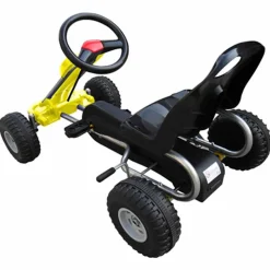 VIDAXL - Kart à pédales jaune