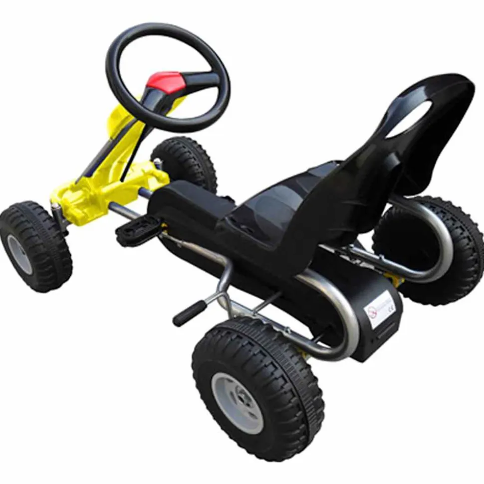 VIDAXL - Kart à pédales jaune