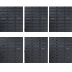 VIDAXL - Kit de bacs de stockage et panneaux muraux 96 pcs rouge et noir