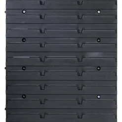 VIDAXL - Kit de bacs de stockage et panneaux muraux 96 pcs rouge et noir