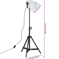 VIDAXL - Lampadaire 25 w blanc 35x35x65/95 cm e27